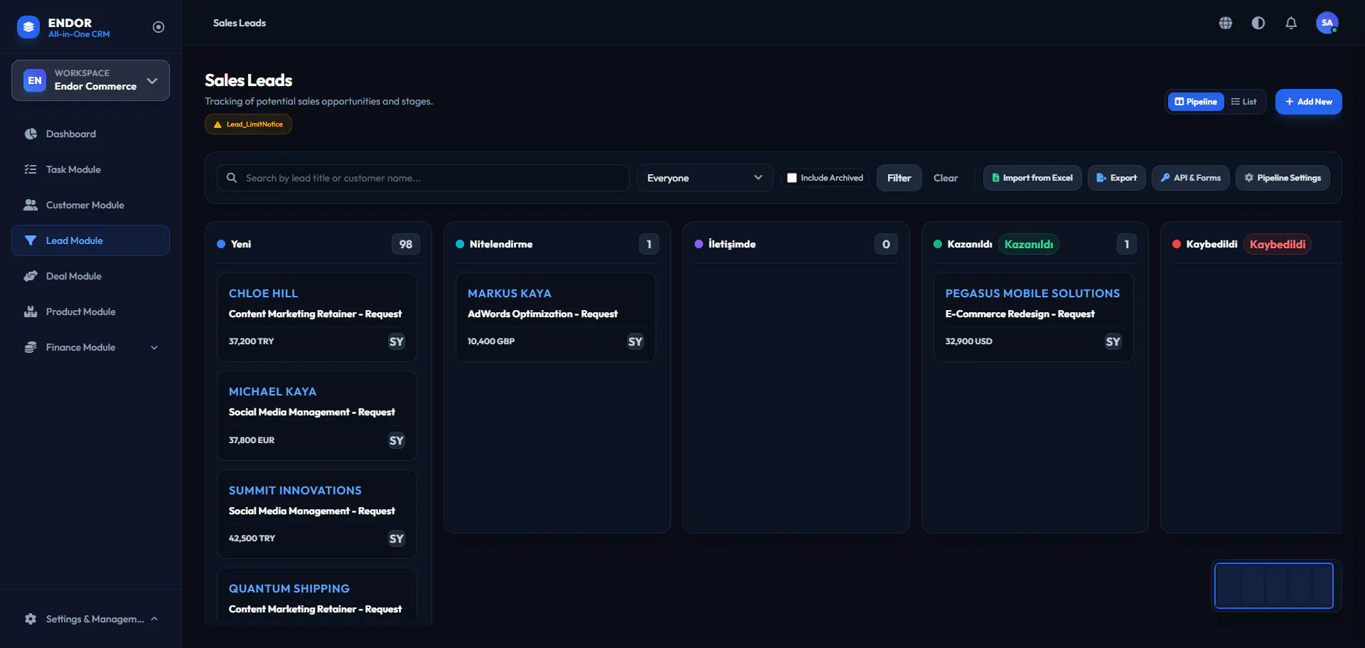 Endor All-in-One CRM gallery image