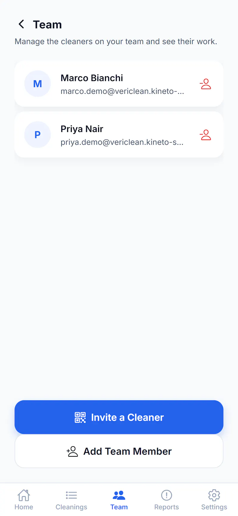 VeriClean: Cleaning Team App screenshot 4