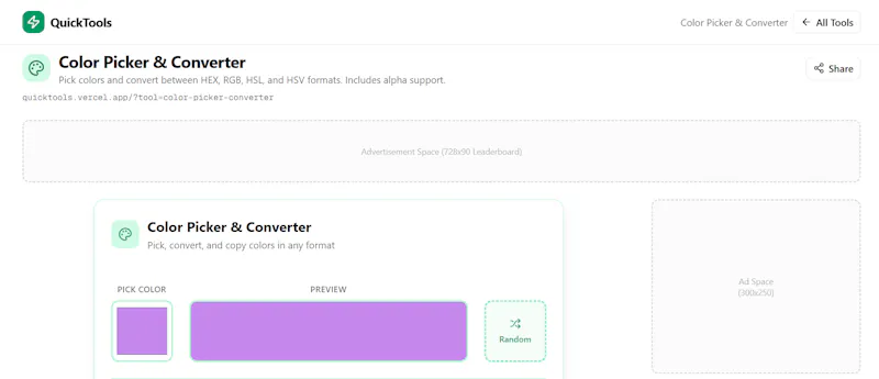 QuickTools screenshot 2