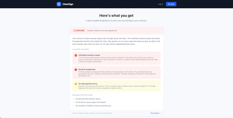 ClearSign screenshot 2
