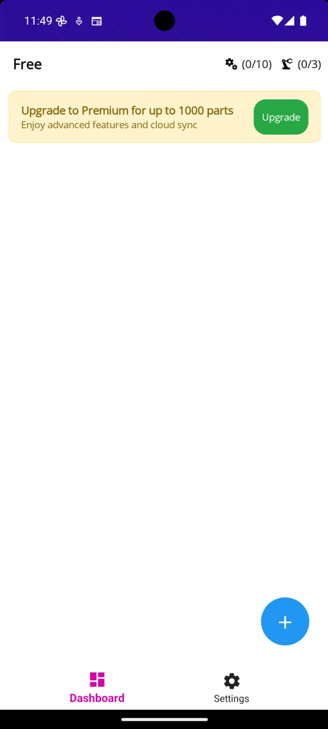 PartCycle: Smart Maintenance Tracker - Screenshot 2 showing product features and functionality