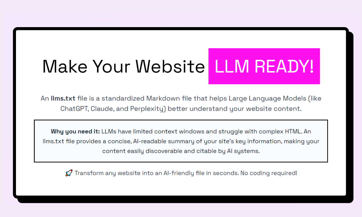 LLMS.txt Generator gallery image