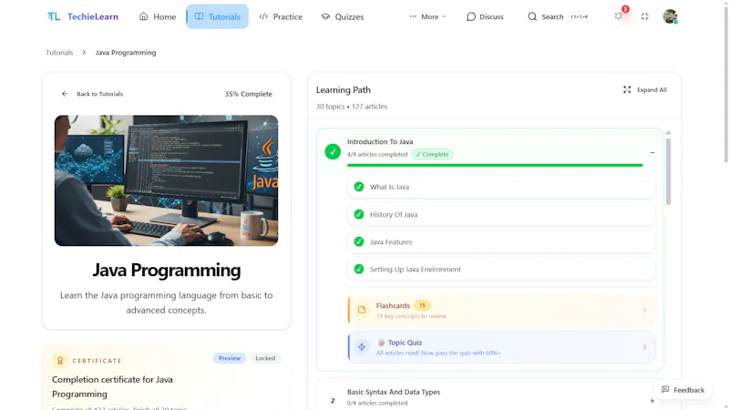 TechieLearn: Learn Tech with AI screenshot 2
