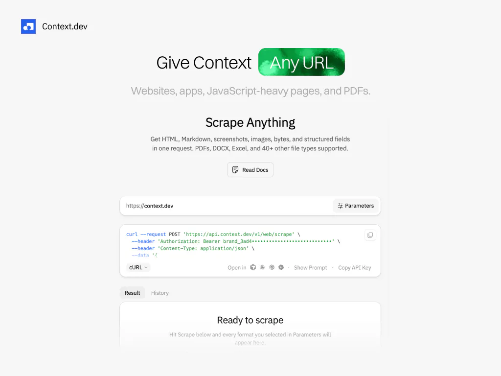 Scrape Anything by Context.dev gallery image