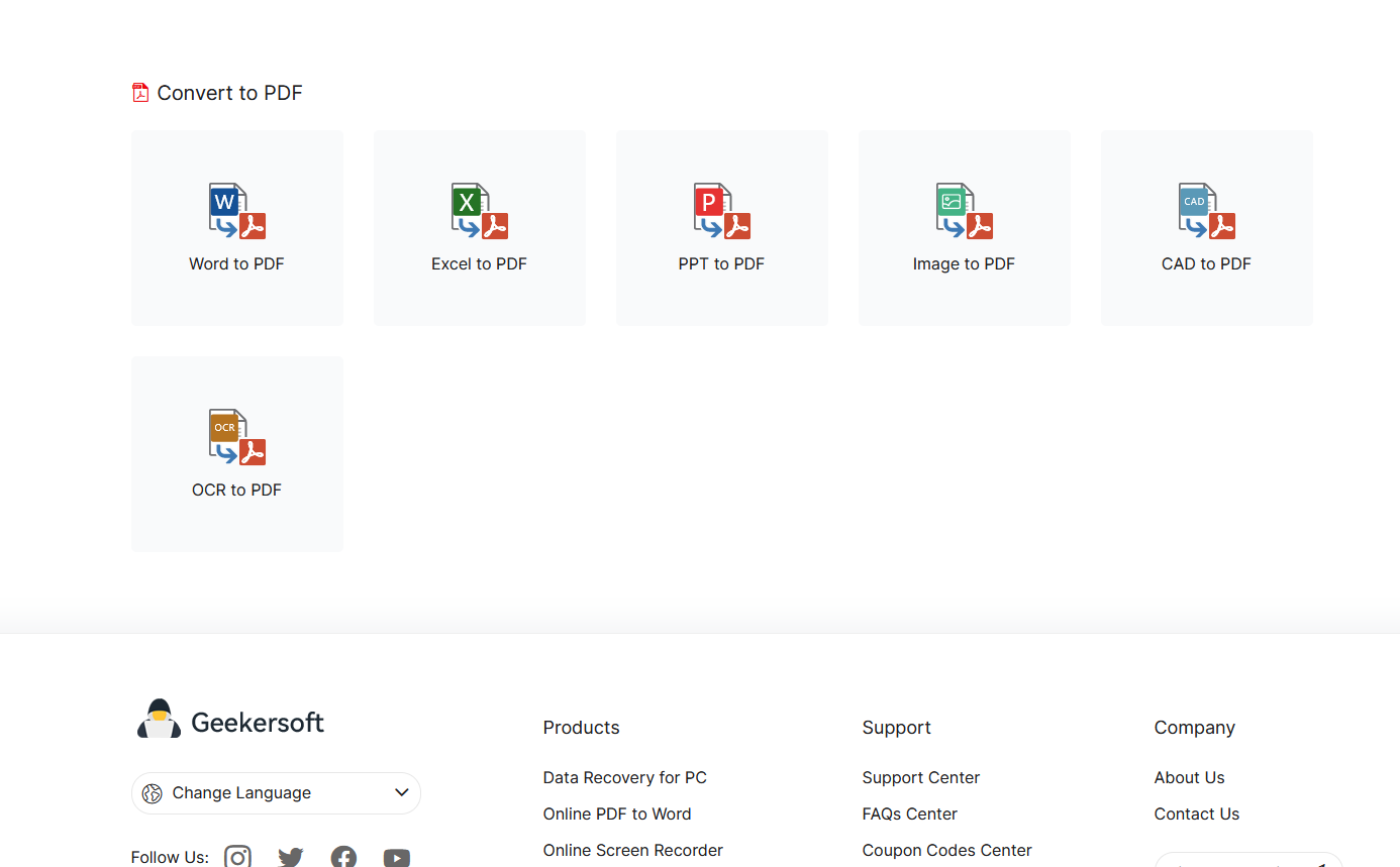 وسائط Geekersoft PDF Converter - قم بتحويل PDF بسهولة إلى Word أو Excel أو تنسيقات أخرى. 2