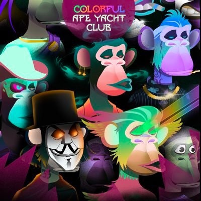 Colorful Bored Ape Yacht Club