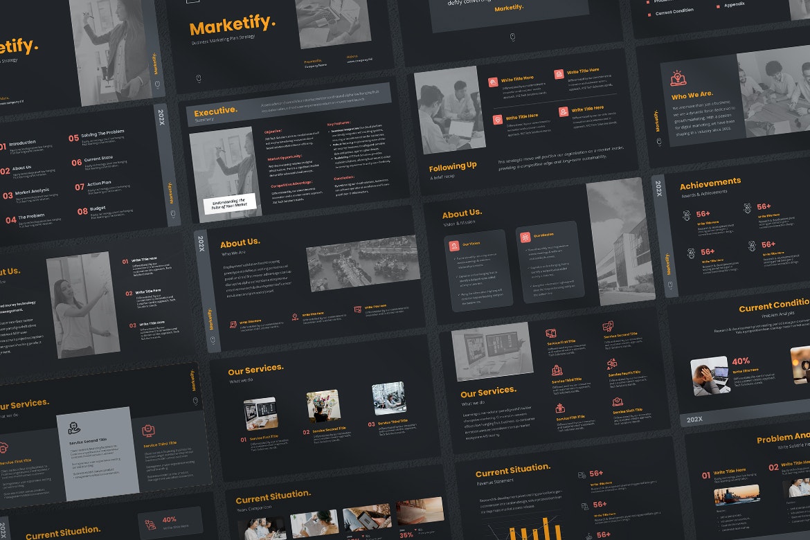 Média Modèle de plan de marketing d'entreprise - Élevez votre entreprise avec notre modèle de présentation 5