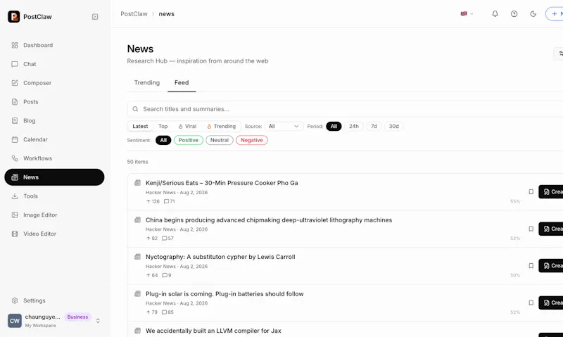 PostClaw screenshot 6