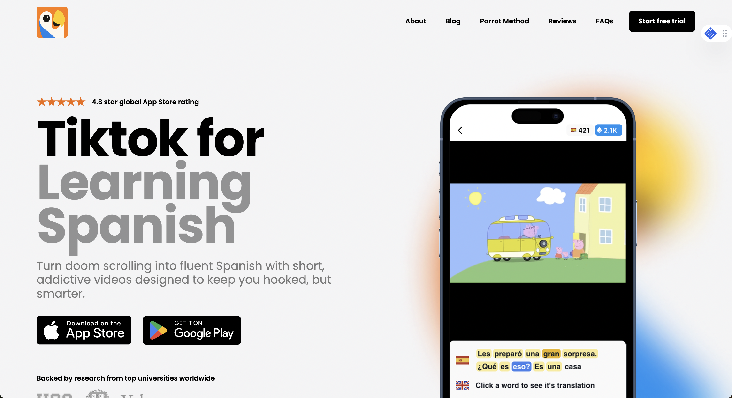 Screenshot of Parrot