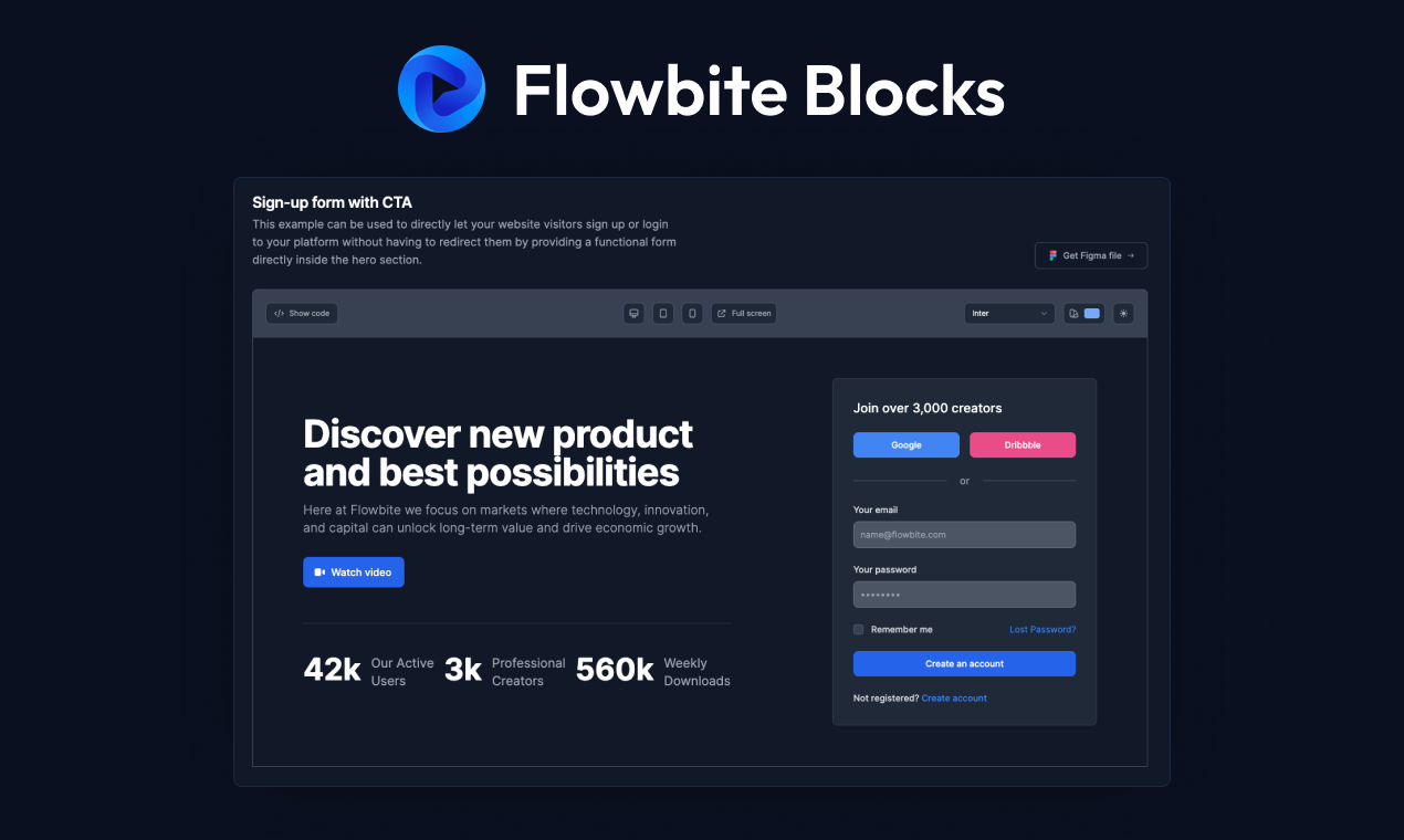 وسائط FlowBite 2.0 5