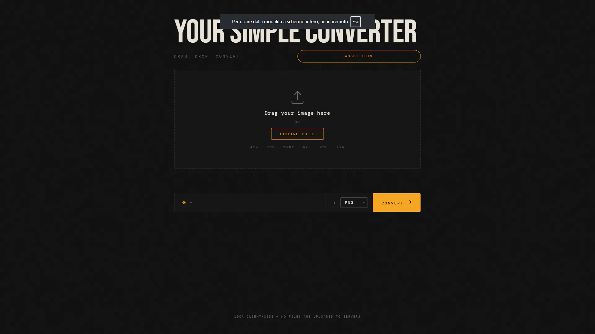 Convert images instantly, no uploads. のプロダクトバナー