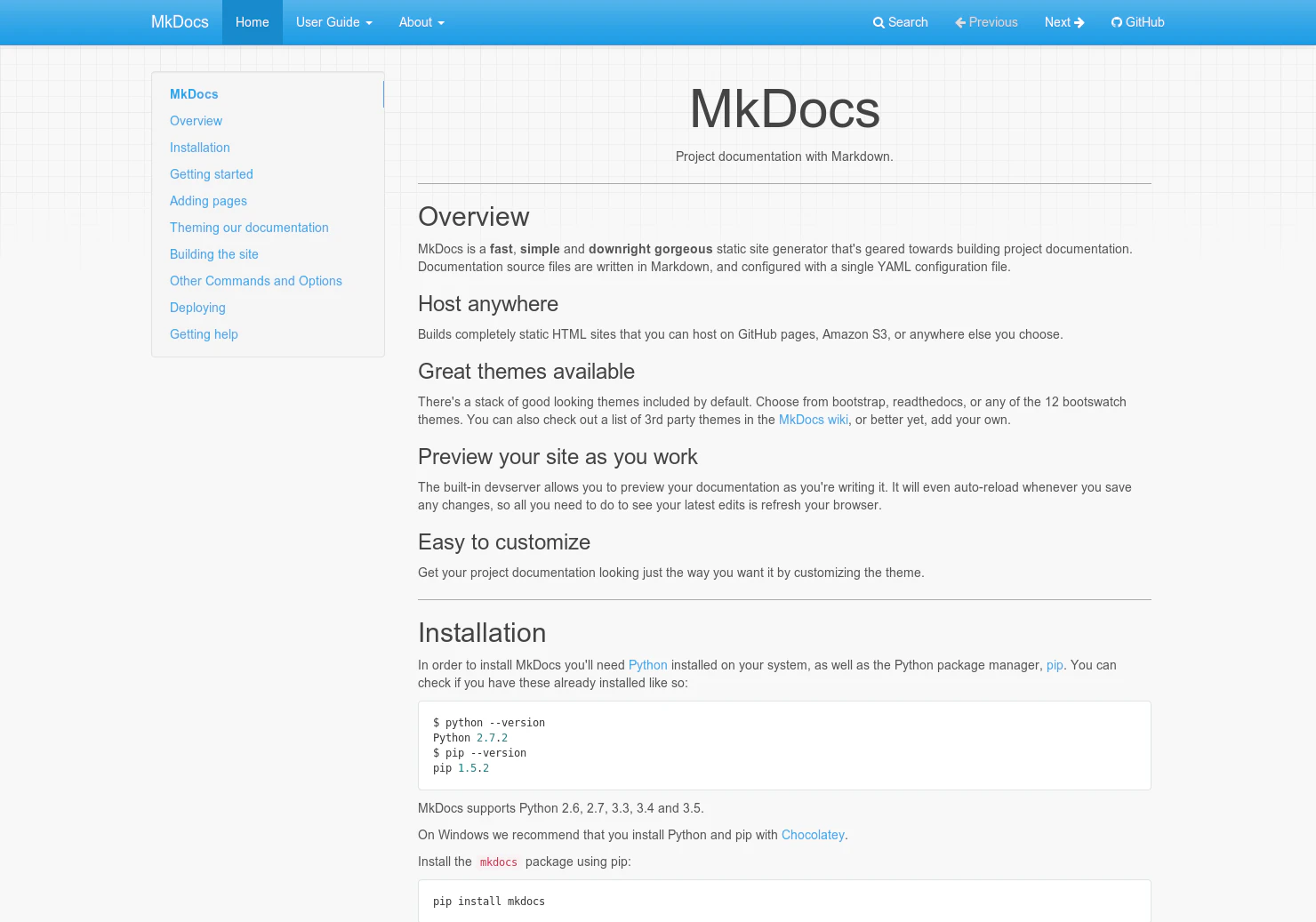 MkDocs