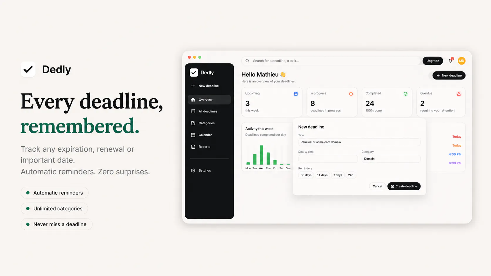 Deadly — Deadline tracking gallery image