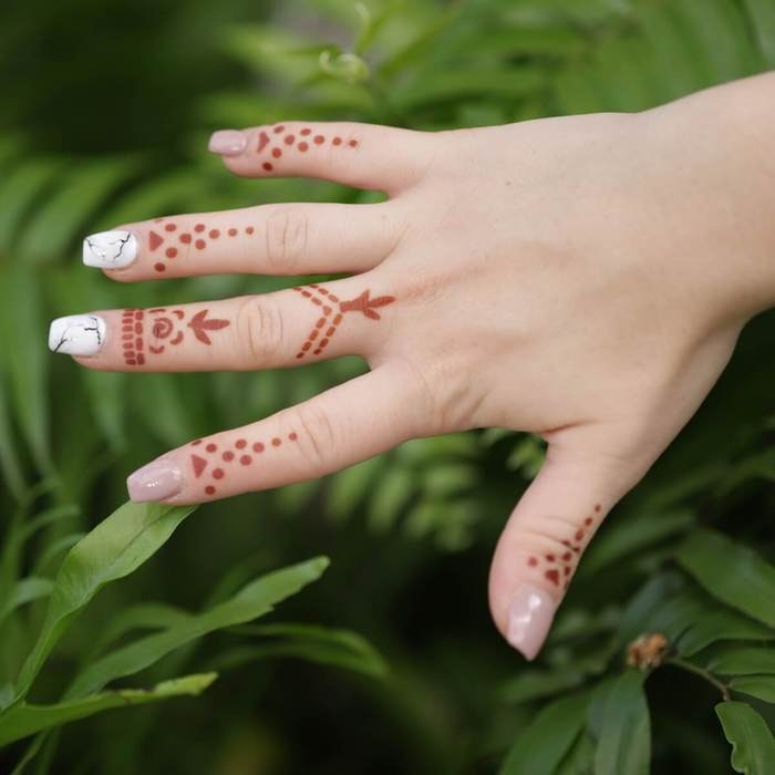Variety of Cute Ring Henna Stencils