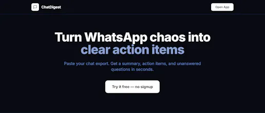 ChatDigest — WhatsApp Chat Summarizer gallery image