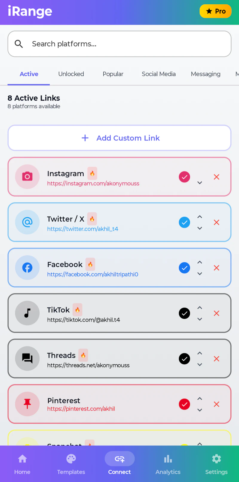 iRange screenshot 1