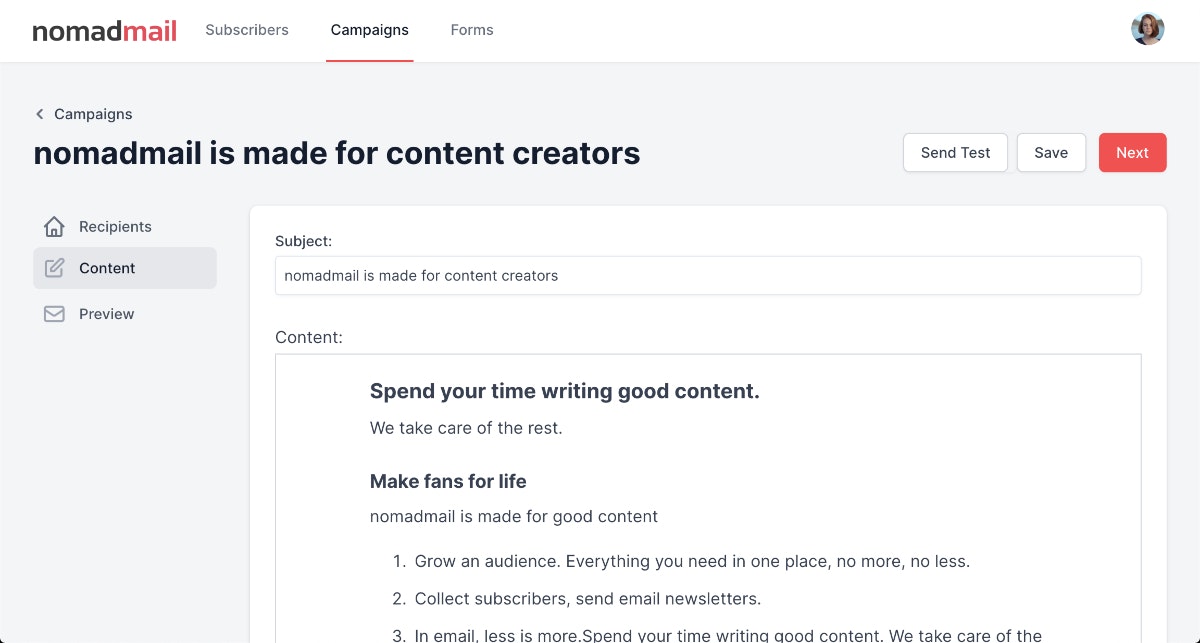 nomadmail gallery image
