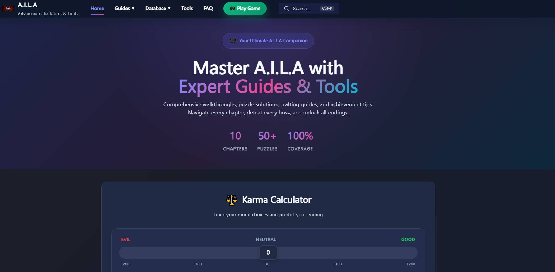 A.I.L.A Calculator - Screenshot 2 showing product features and functionality