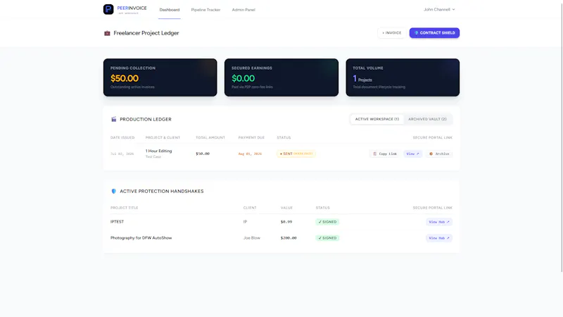 Peer Invoice screenshot 1