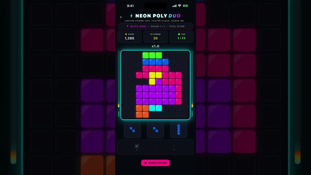 Neon Poly Duo: Block Battles gallery image