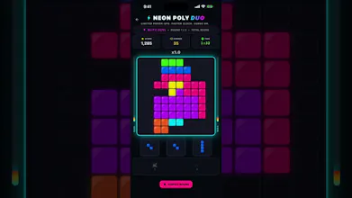 Neon Poly Duo: Block Battles gallery image