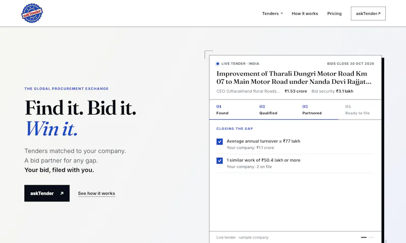 askTender screenshot 2