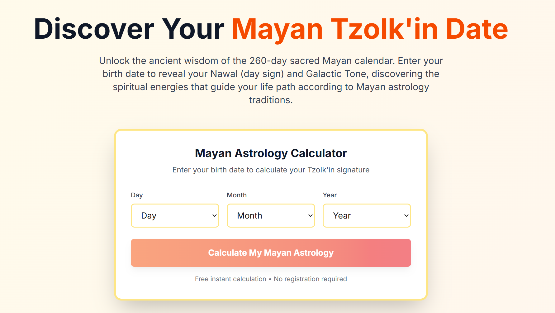 Mayan Astrology Calculator gallery image