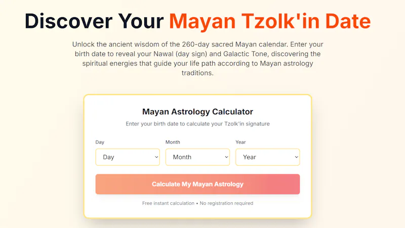 Mayan Astrology Calculator screenshot 2