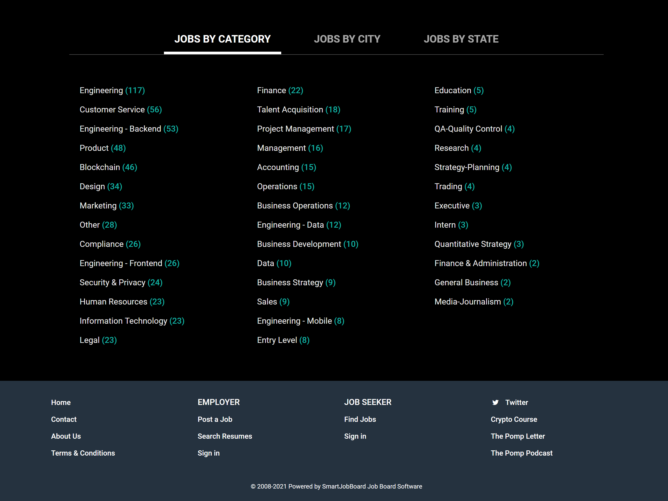 Pomp Crypto Jobs: Premier job board for careers in Bitcoin & cryptocurrency  | Product Hunt