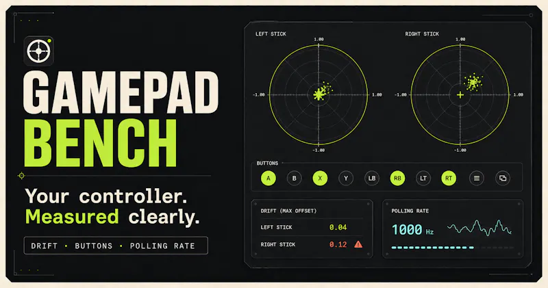 Gamepad Bench screenshot 1