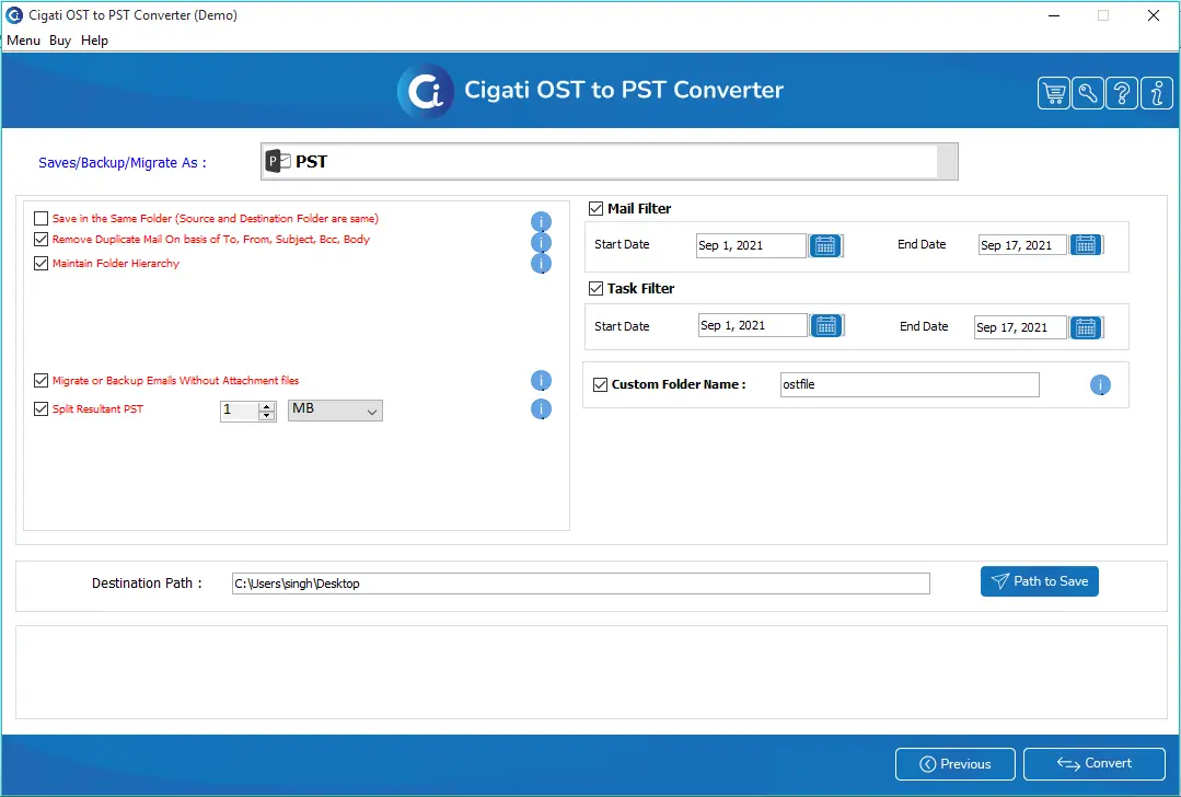 OST to PST Converter - Comprehensive utility to convert and migrate the OST files.  media 5
