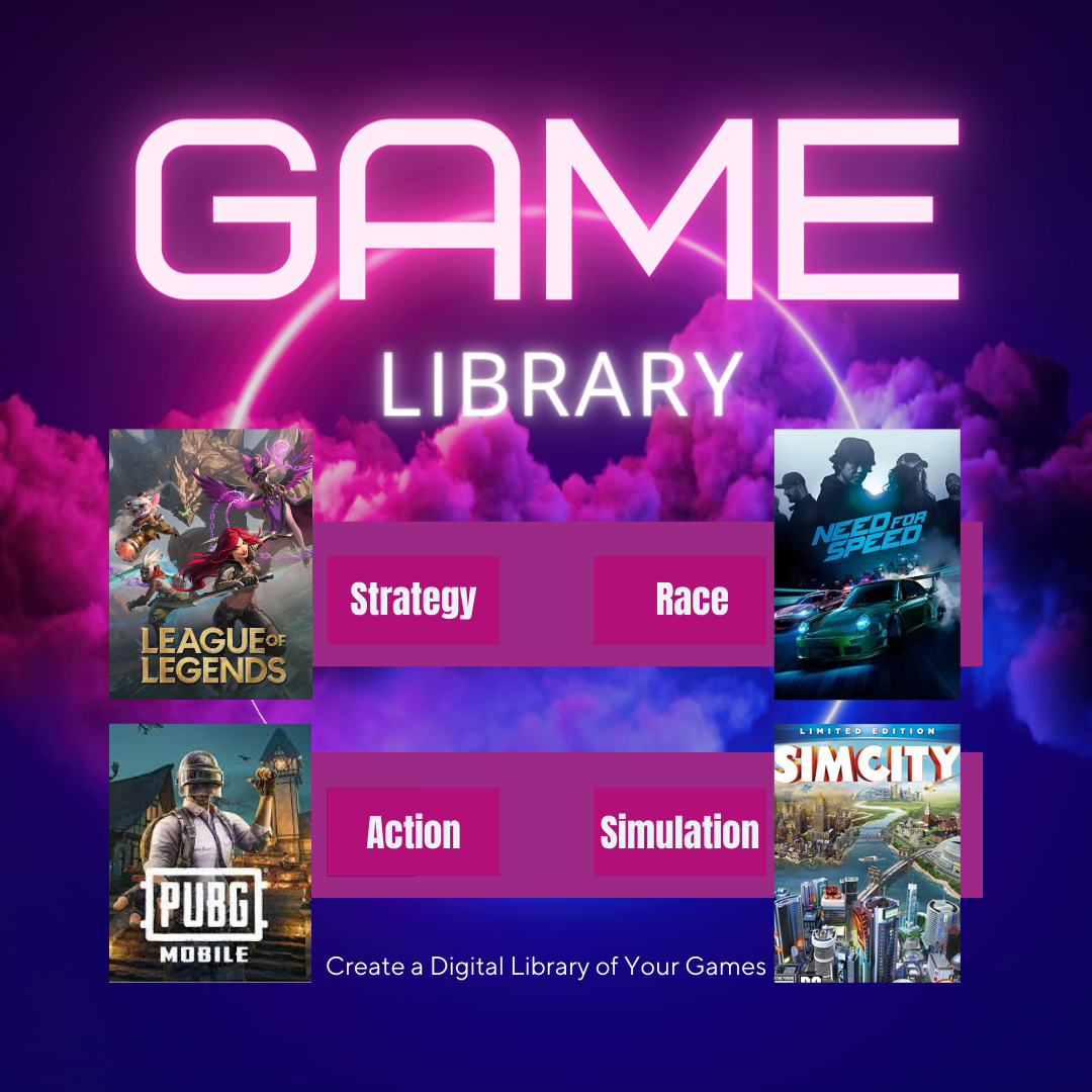 Application de bibliothèque de jeux