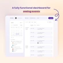 Gerenciamento de calendário: uma captura de tela do aplicativo Retime mostrando uma interface de calendário com datas destacadas e eventos agendados.