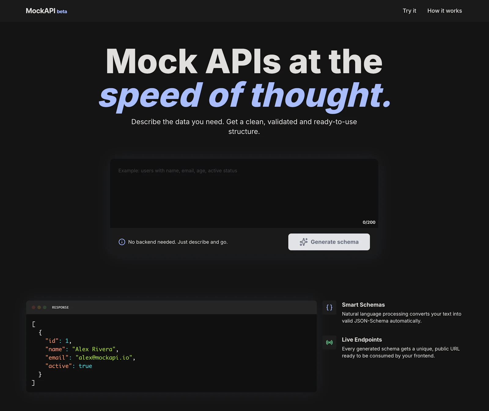 MockAPI screenshot 2