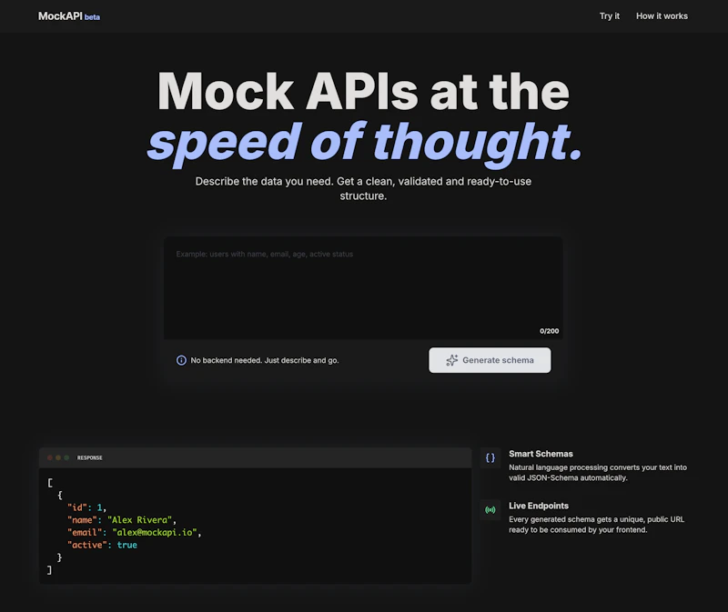 MockAPI screenshot 2