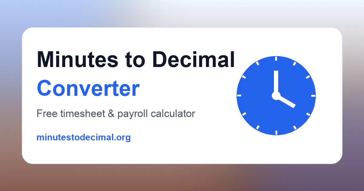 Minutes to Decimal Converter gallery image