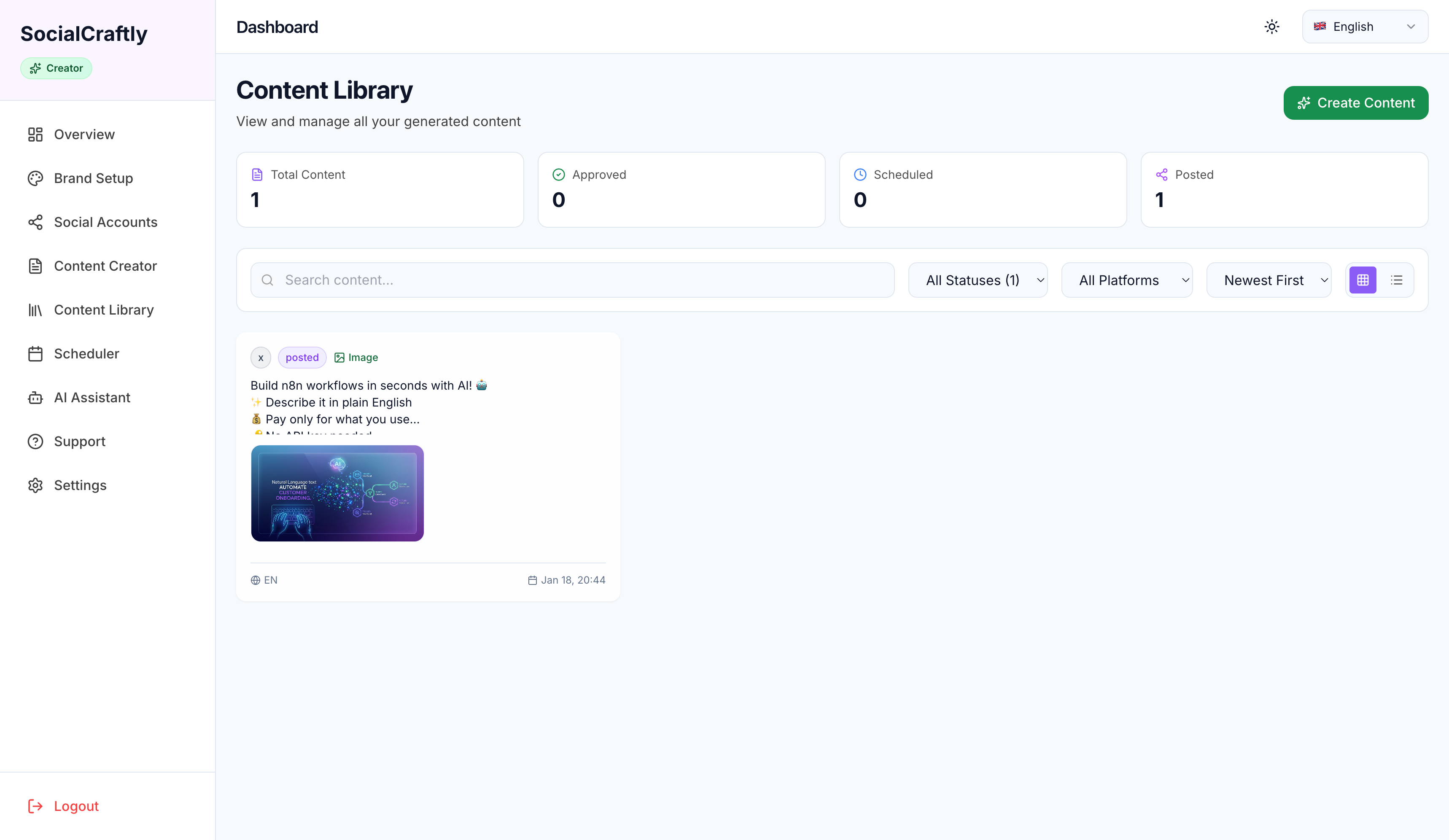 Social Craftly - Screenshot 3 showing product features and functionality