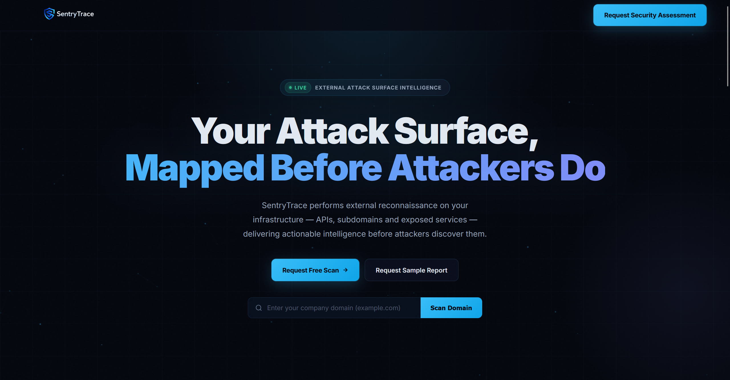 SentryTrace - Main product screenshot demonstrating key features and user interface