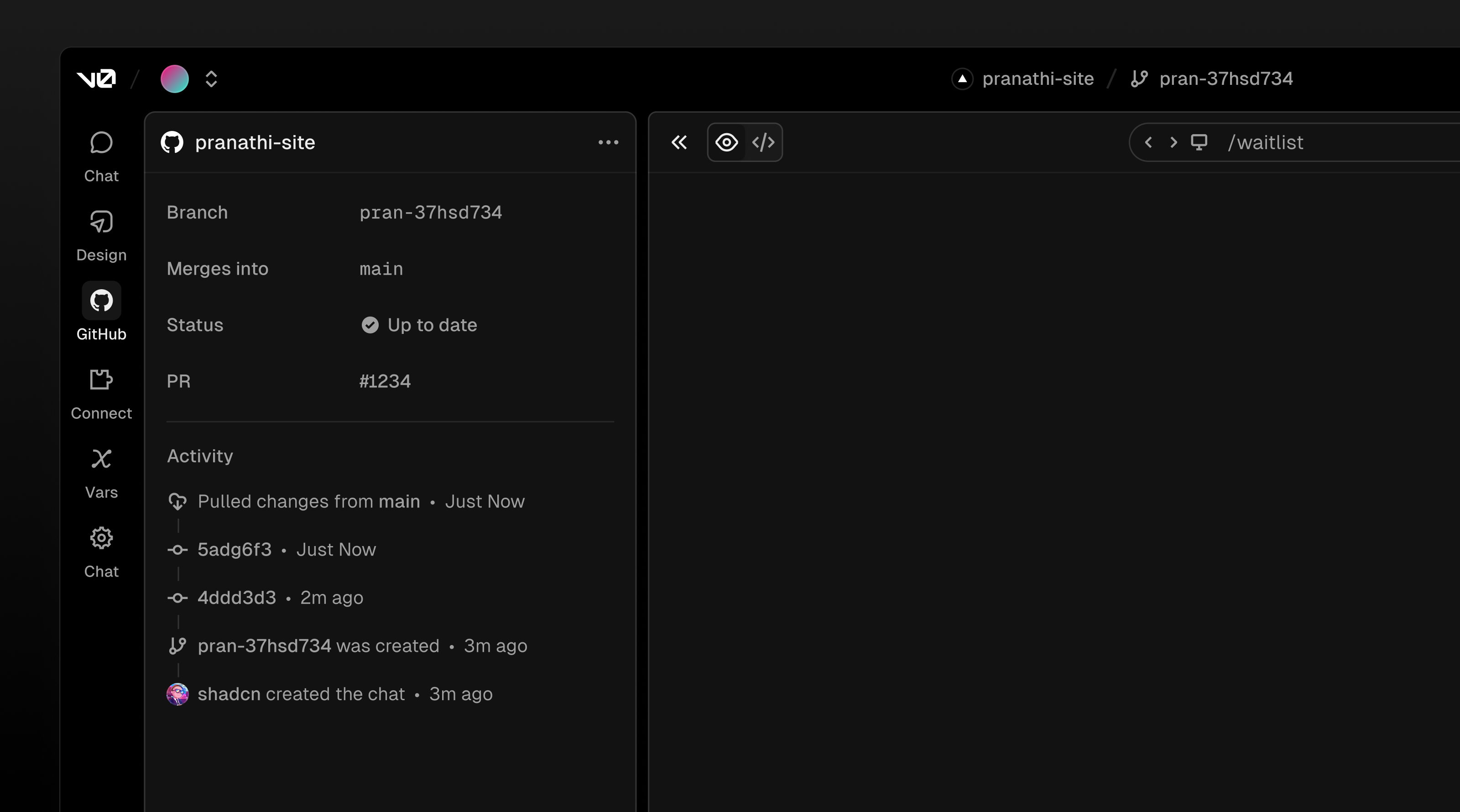 The new v0 gallery image