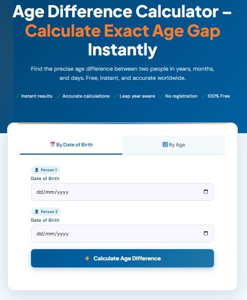 Free Age Difference Calculator Pro gallery image
