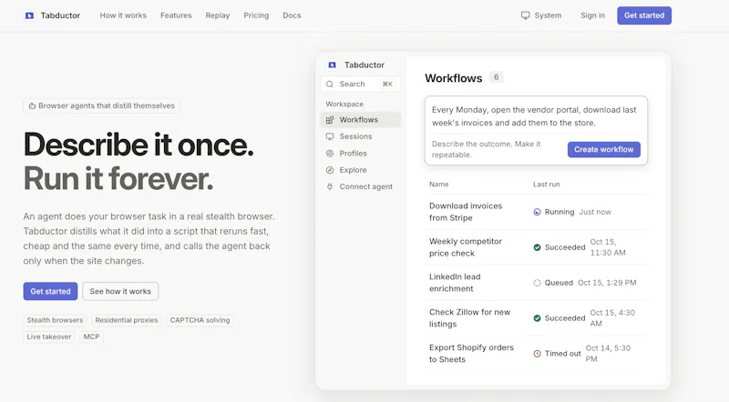 Tabductor screenshot 1
