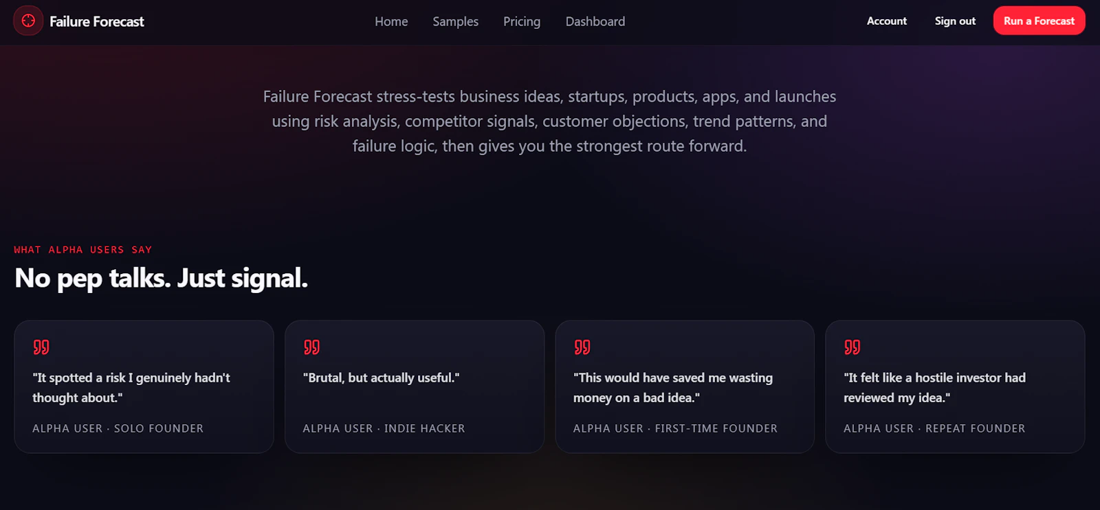 Failure Forecast screenshot 3