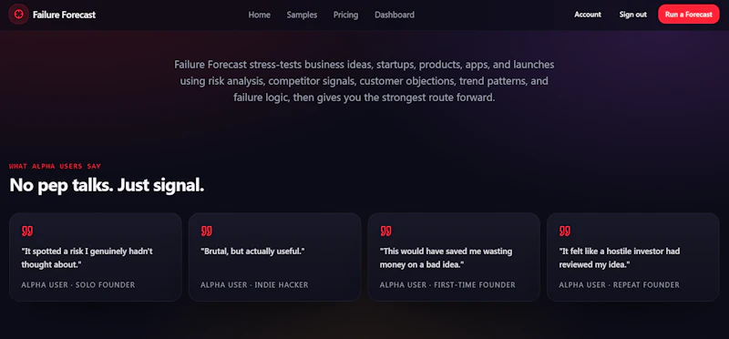 Failure Forecast screenshot 3