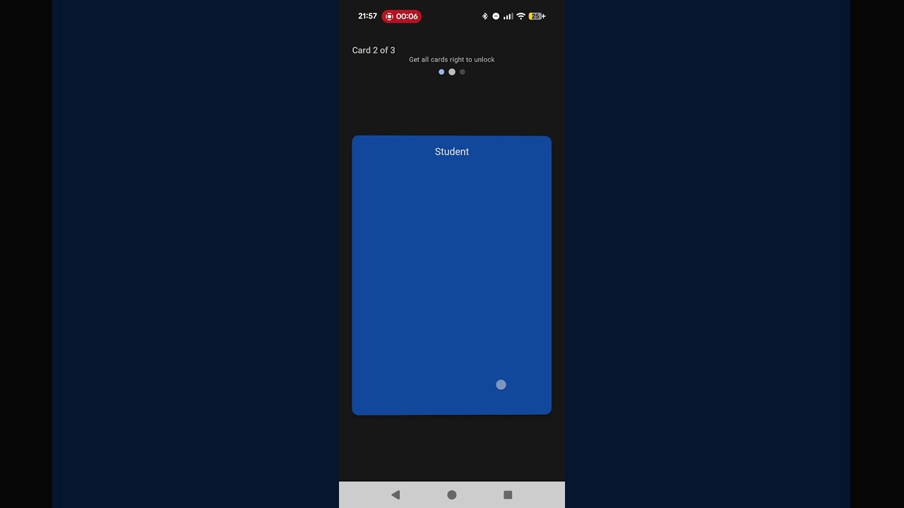 CardGate: Block apps behind a quiz gallery image