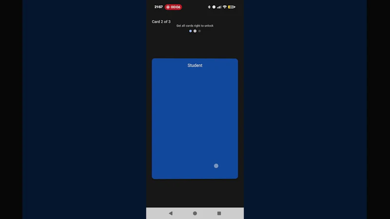 CardGate: Block apps behind a quiz screenshot 1 (video preview)