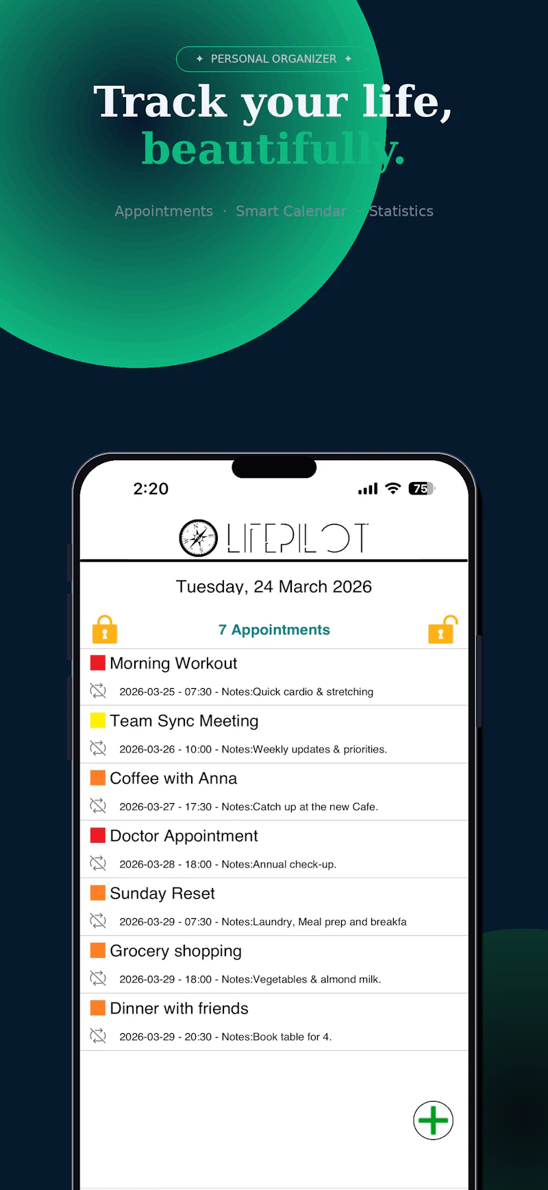 LifePilot by Innovobit screenshot 2