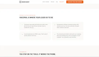 Never Ghost – AI receptionist gallery image