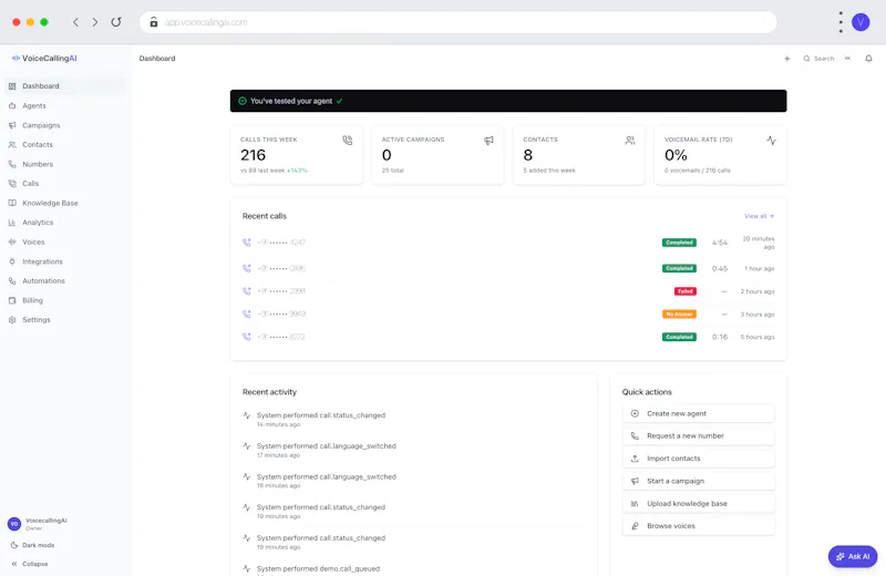 VoiceCallingAI screenshot 2
