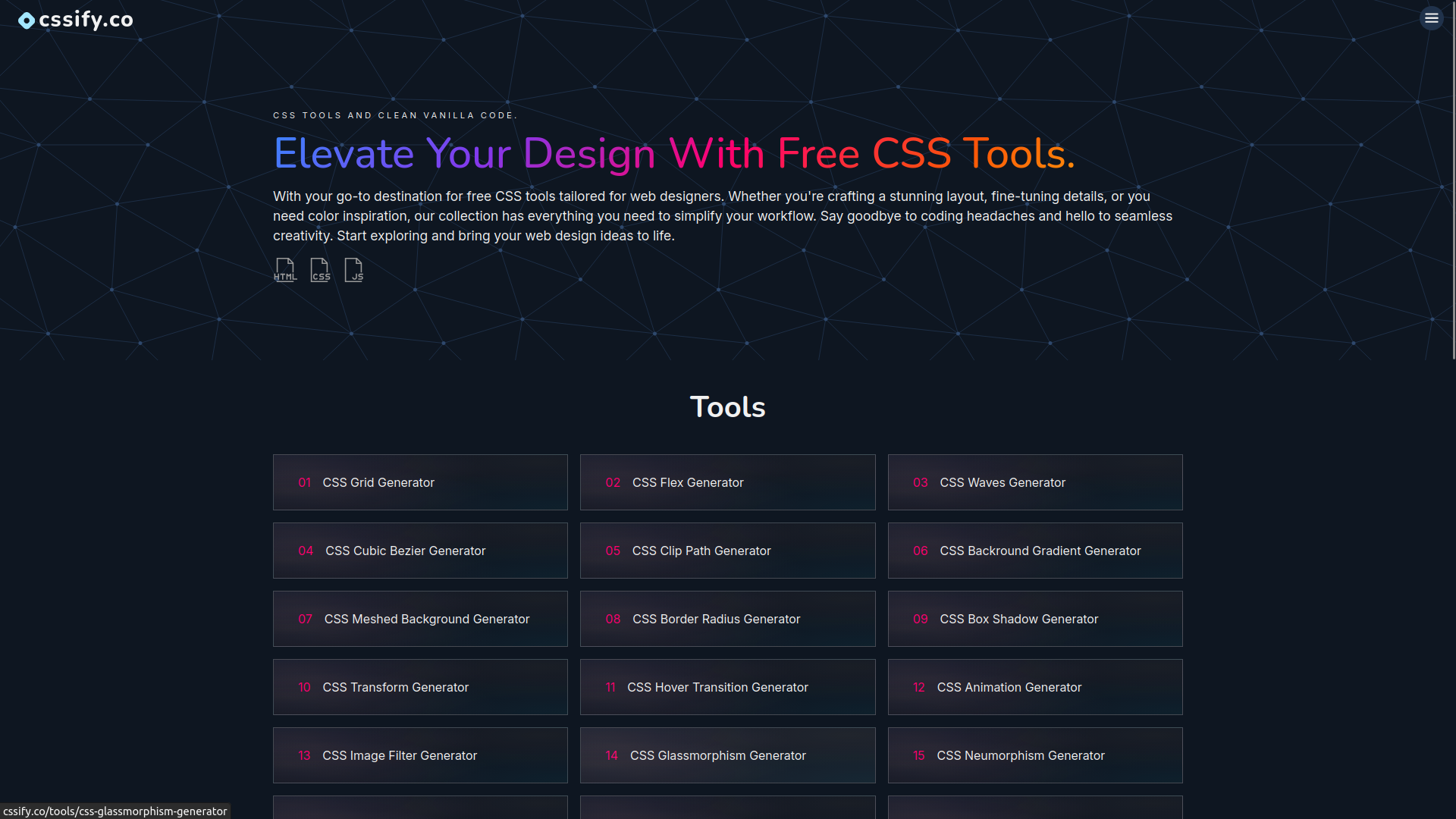 Free CSS Tools | CSSify.co gallery image