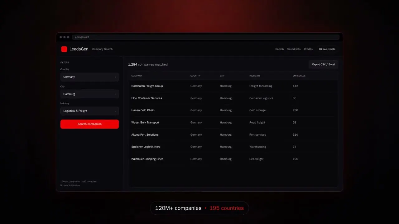 LeadsGen B2B Lead Intelligence Platform gallery image